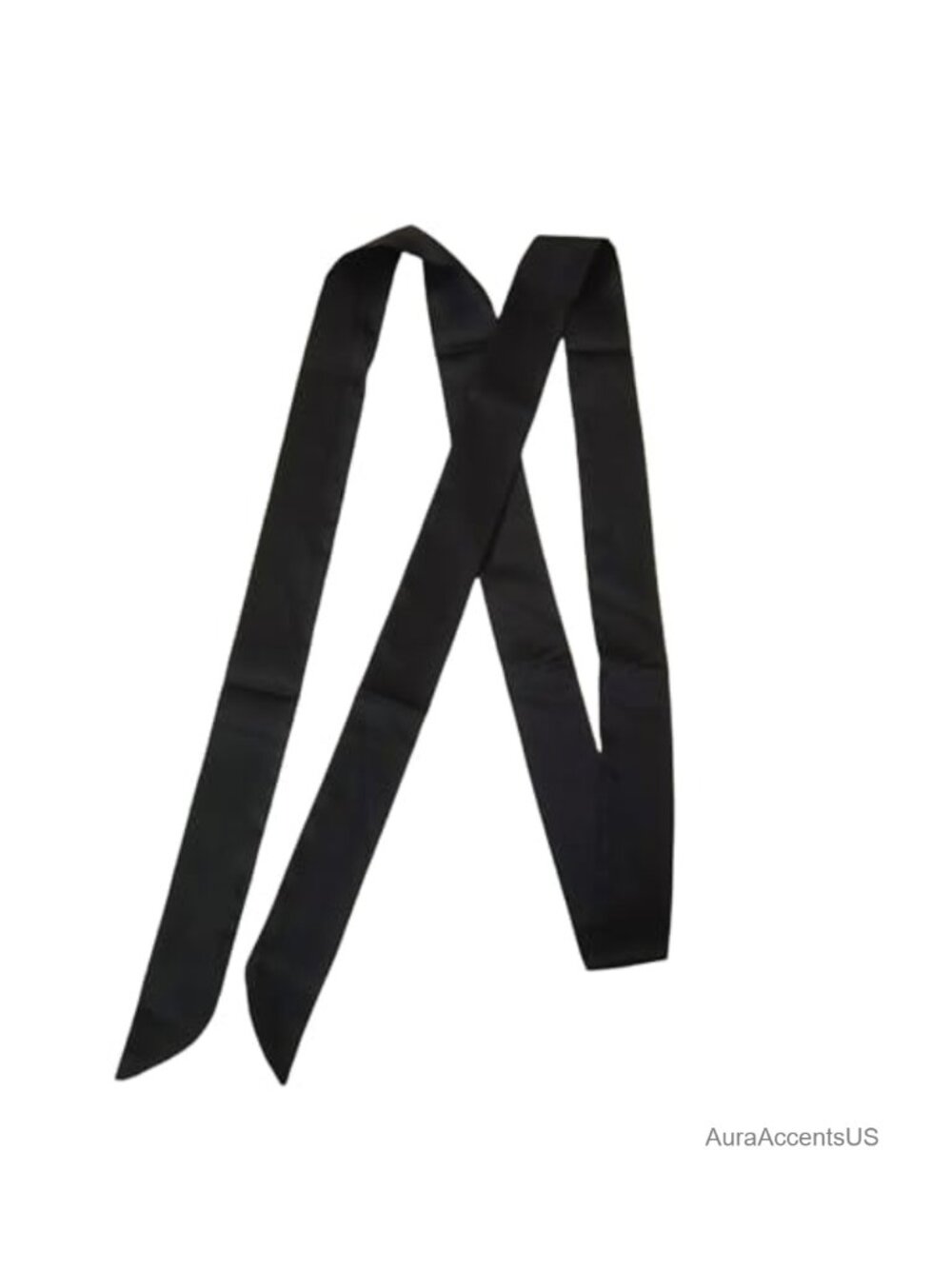 Ribbon Skinny Satin Neck Scarf Long Slim Scarf for Women